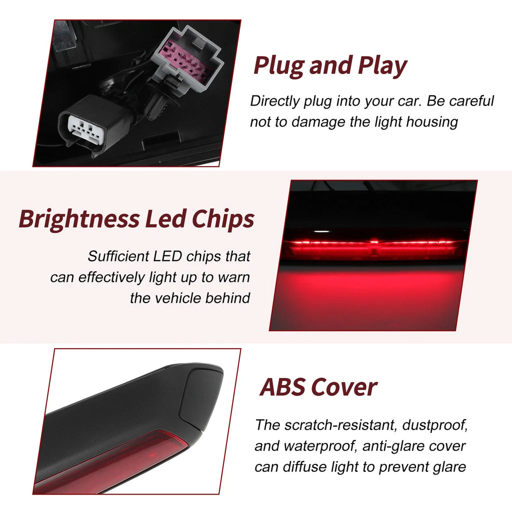 Red High Mounted LED Third Brake Light for Ford Transit 150 250 (2014–2023) No.JK4Z13A613AA