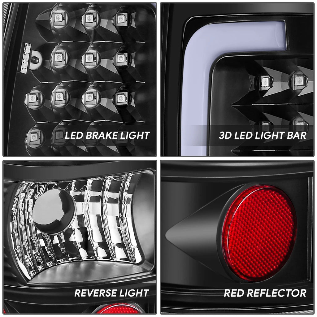 LED C-Tube Tail Brake Light Lamps for Silverado Sierra 1500 2500 (1999–2003)