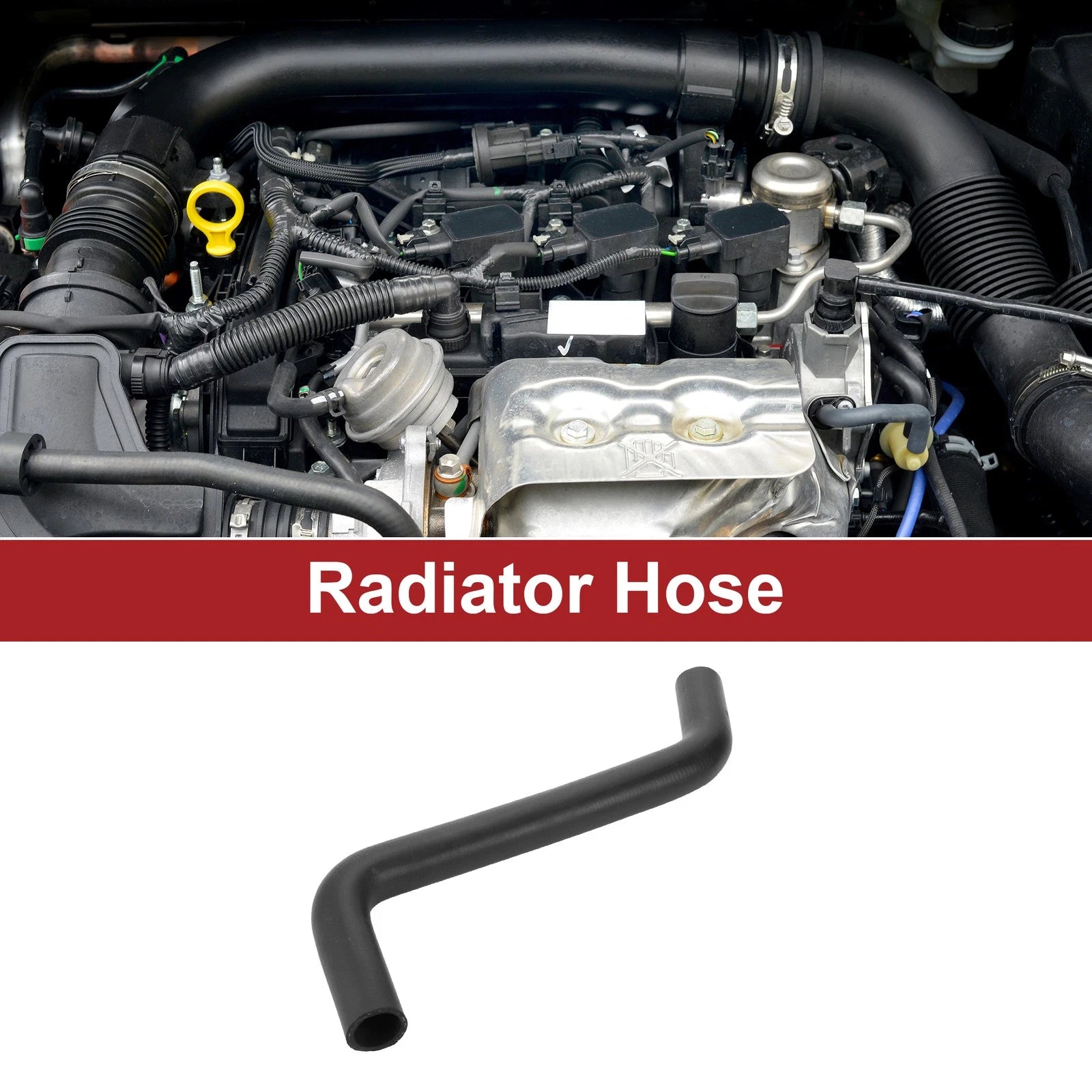 Radiator Hose for Toyota Camry 2.2L (1997–2001) No. 16572-74290 Rubber Black