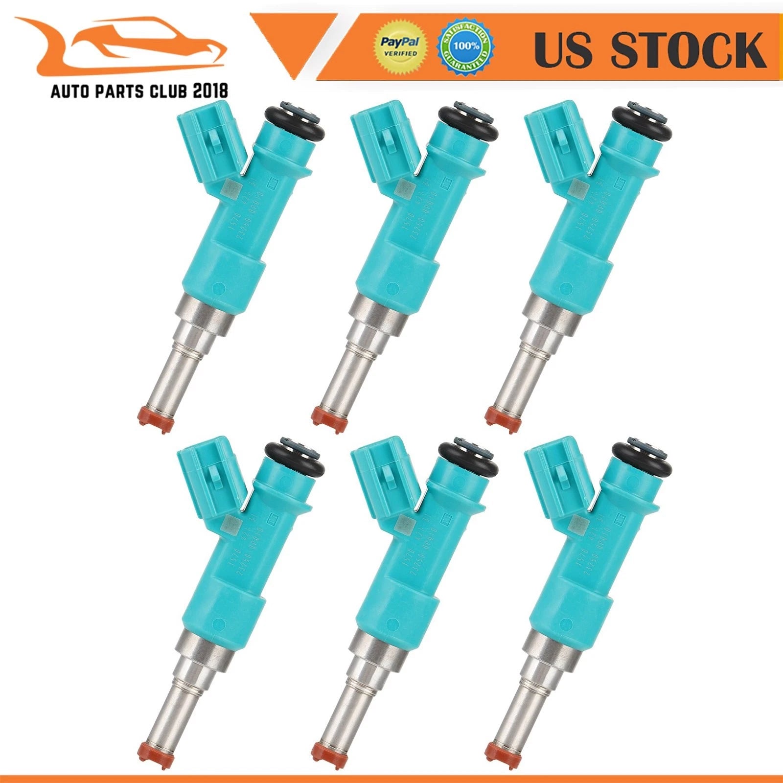 Set of 6 Fuel Injectors for Toyota Camry (2012–2017) Lexus ES350 (2013–2018) 3.5L