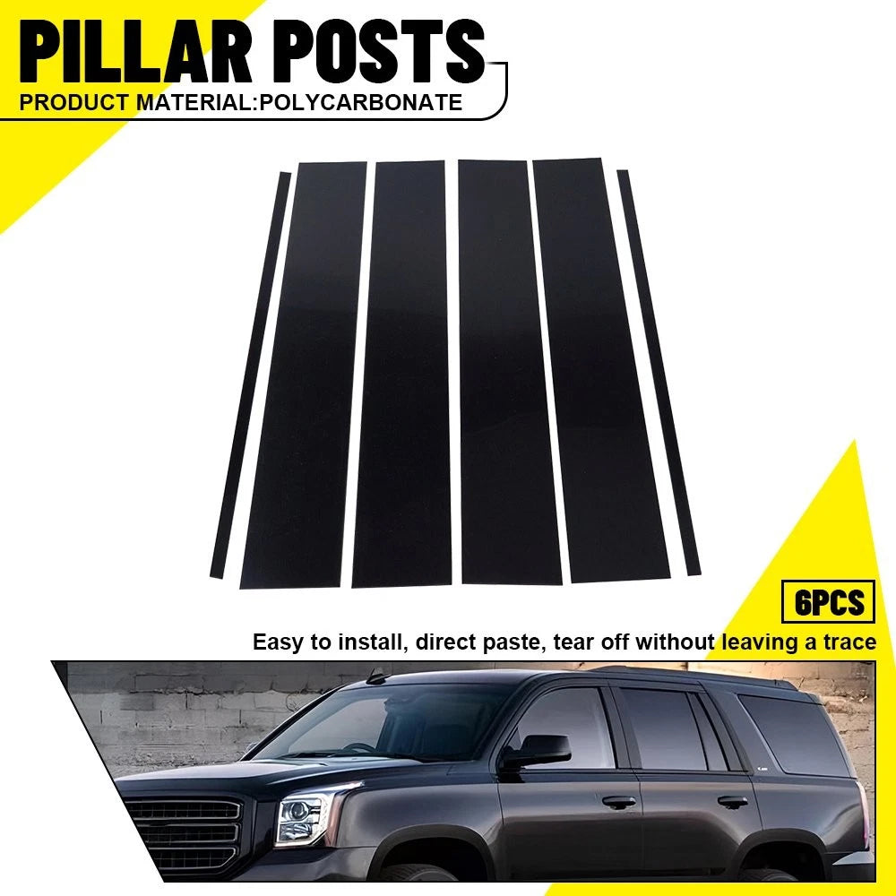 Door Trim Pillar Post Black for GMC Yukon Chevrolet Tahoe (2015–2020)