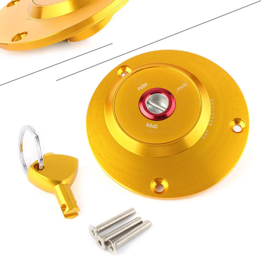 Fuel Filler Cover Gas Tank Cap w/Key for Yamaha FZ1 FZ6 YZF600 R1 R6 (2006–2016)