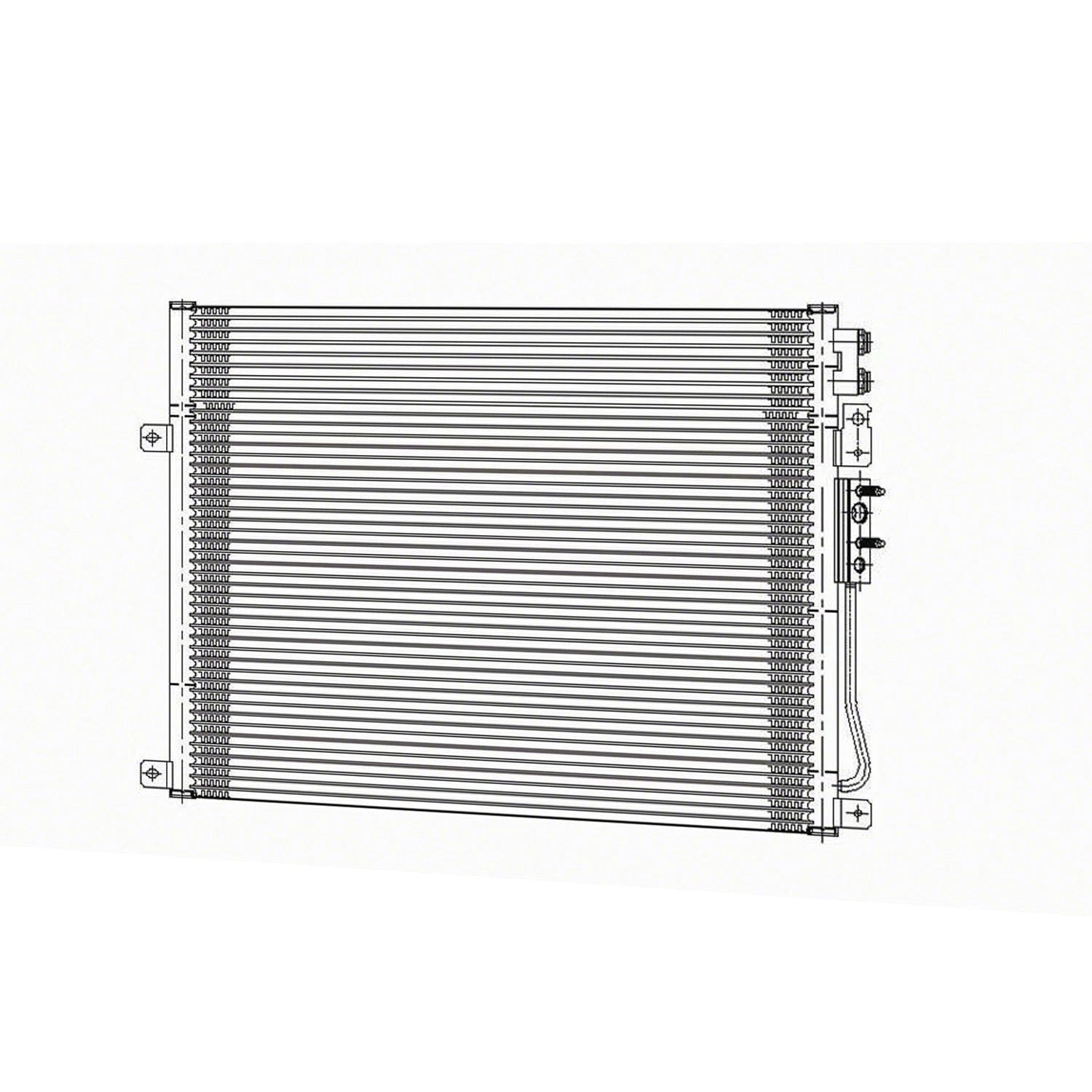 Replacement A/C Condenser w/Integrated Transmission Cooler for Ford Ranger (2011–2020)