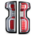 Full LED Chrome Red Tail Lights for Chevy Silverado 1500 WT LT 2500 HD (2019–2025)