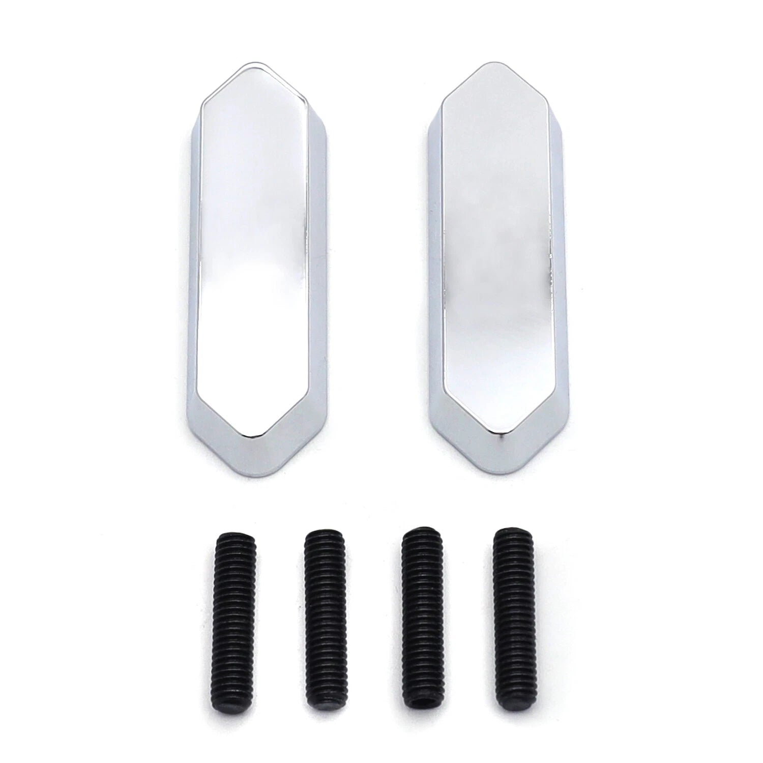 Chrome Mirror Block Off Base Plate for Kawasaki Ninja 300/400 (2013–2020)
