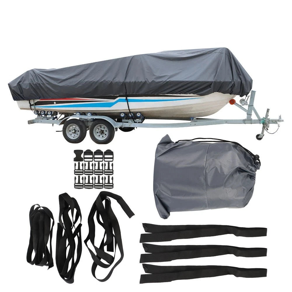 Waterproof Boat Cover for V-Hull 14-16Ft (Fits Most Models)