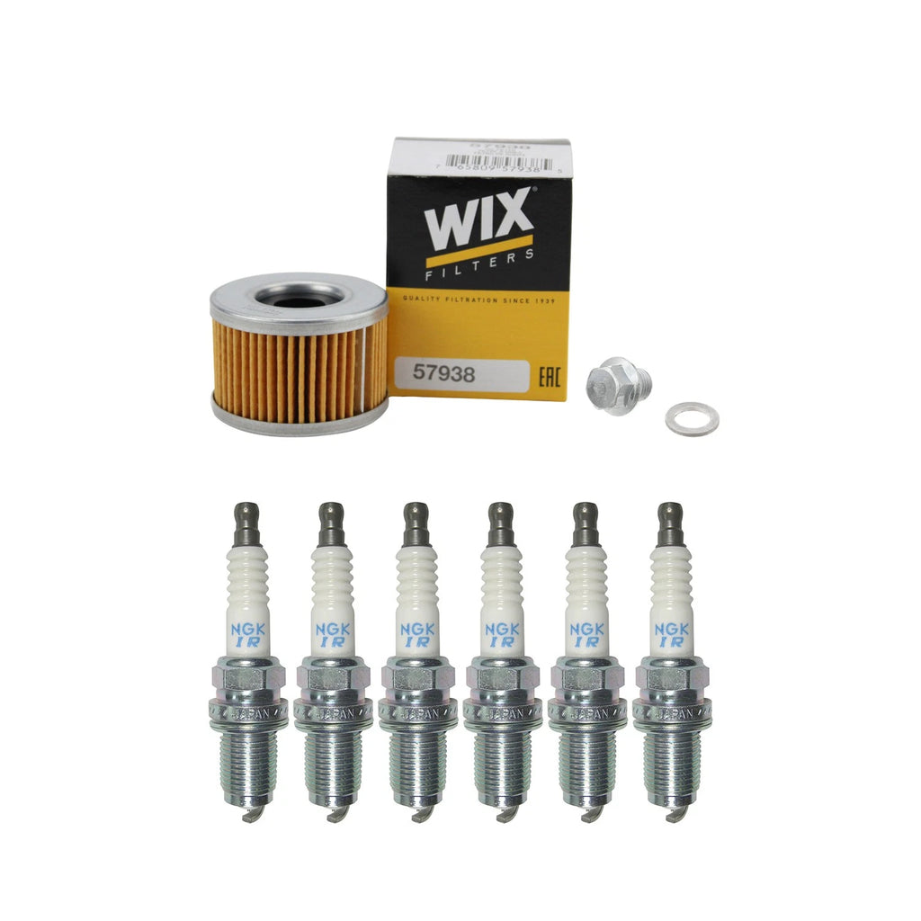Wix Engine Oil Filter & NGK 8 Laser Iridium Spark Plugs for GS460 LS460 (2007–2017)