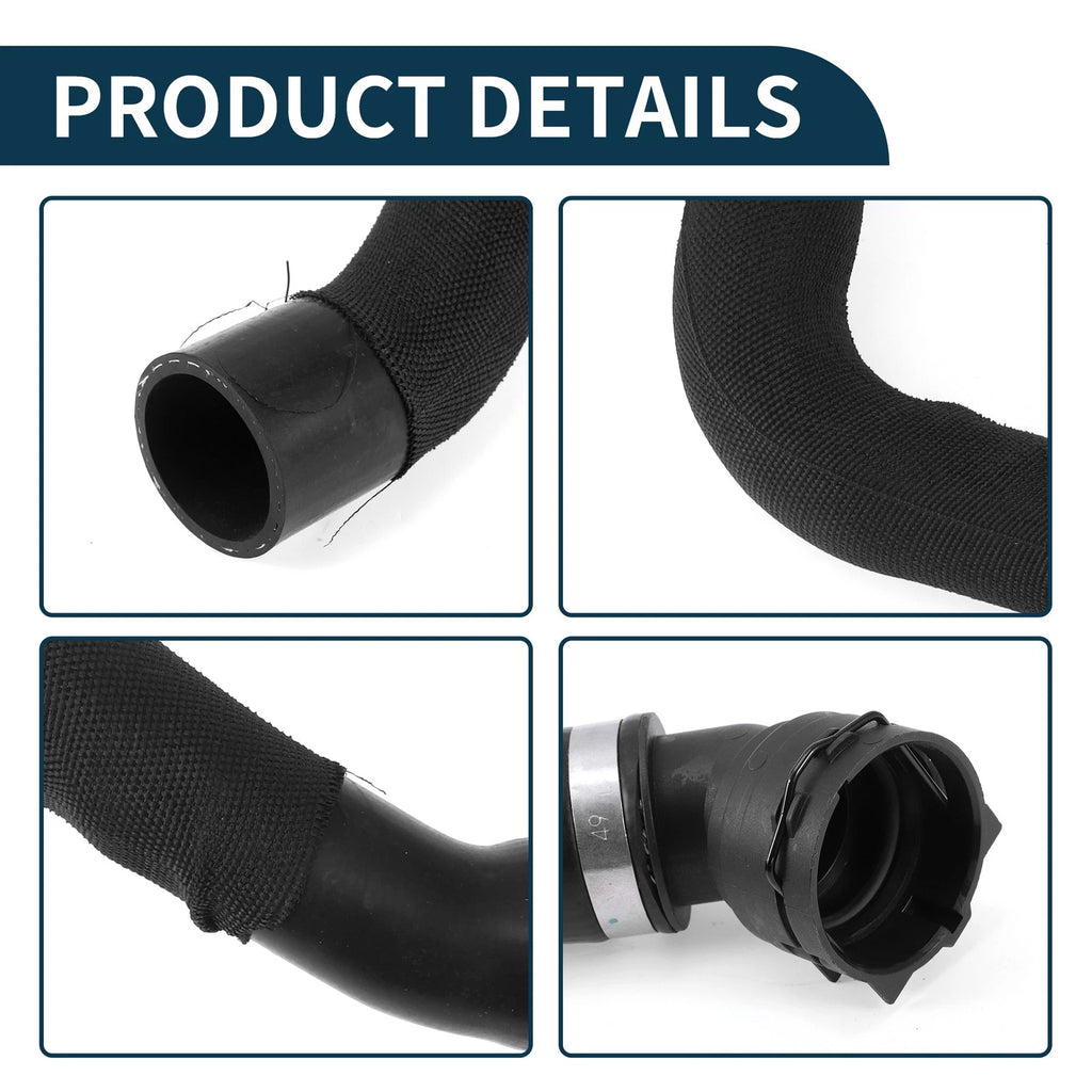 Radiator Hose Water Pipe for Audi Q7 3.0L (2020–2025) Rubber Black