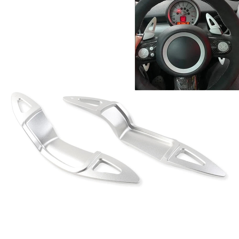Steering Wheel Paddle Shifter for Mini Cooper R55 R56 R57 R58 R59 R60 R61 (2007–2016) Silver