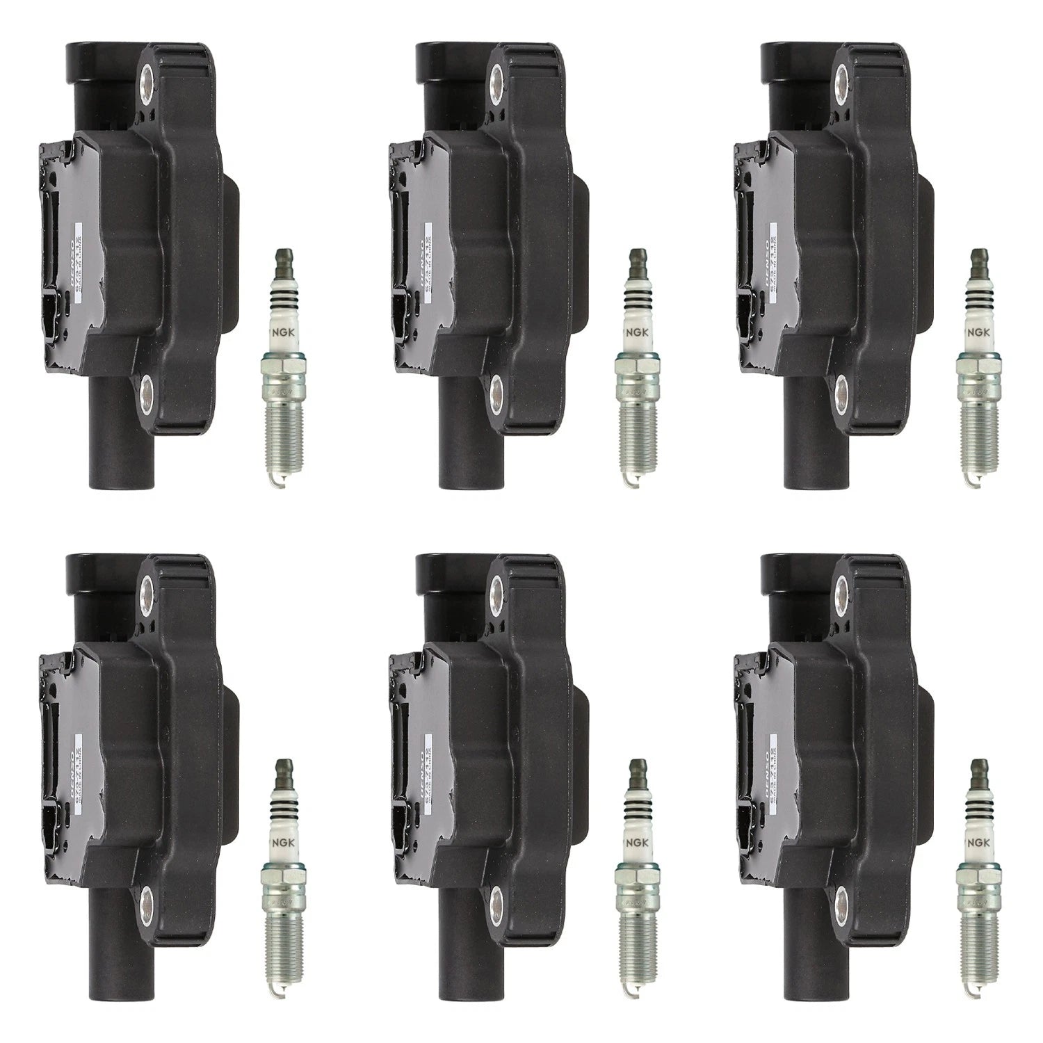 Set of 6 Ignition Coils & NGK Iridium Spark Plugs for Sierra Silverado 1500