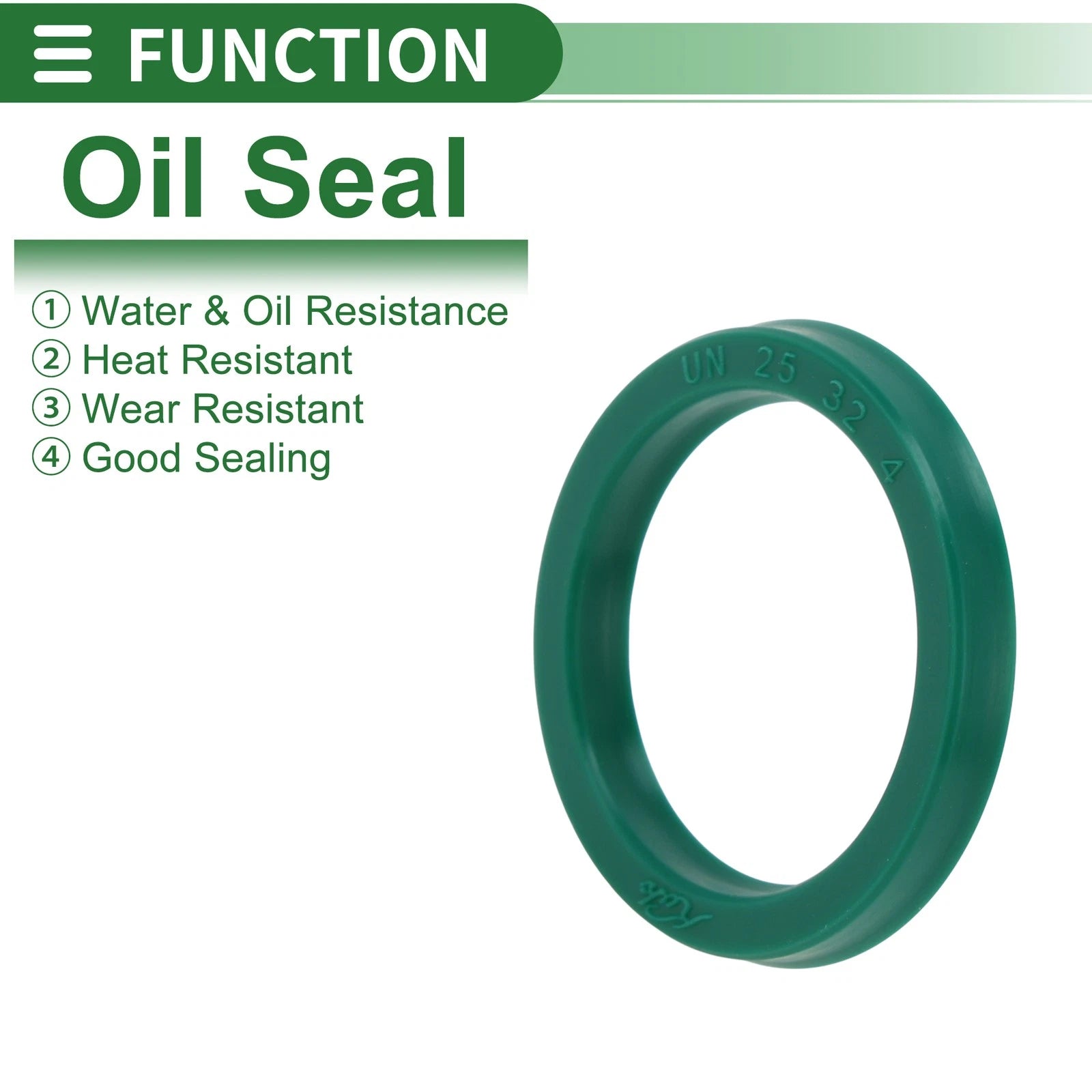 Set of 5 Oil Seal Rotary Shaft Seal 25x32x4mm High Pressure Green