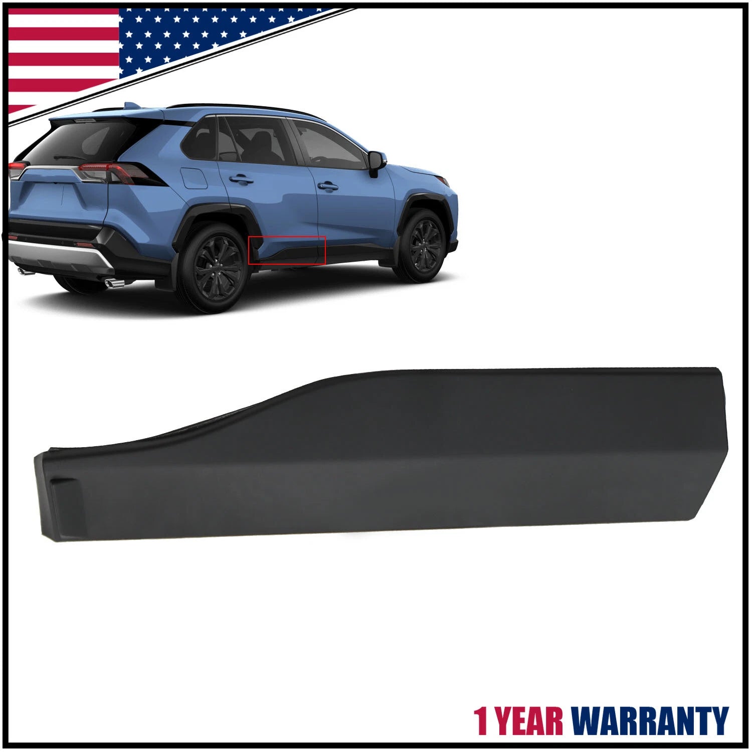 Rear Right Door Lower Molding Trim for Toyota RAV4 (2019–2022)
