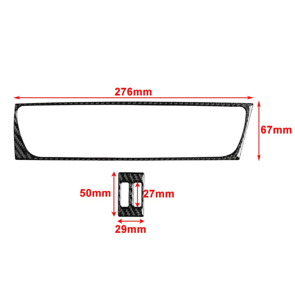 Carbon Look Center Air Conditioner Vent Outlet Cover Trim for Audi Q5 (2009-2017)