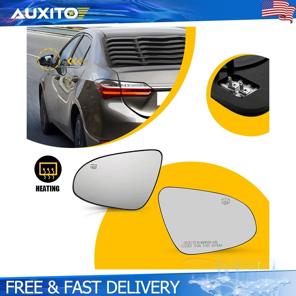 Heated Mirror Glass LH RH for Toyota Corolla (2014–2019) 8793102F90 87961-02F30
