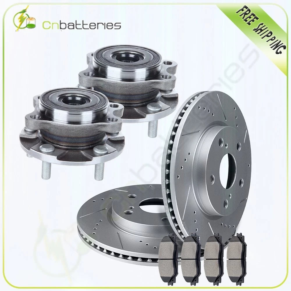 Front Drilled Brake Rotors & Ceramic Pads for Toyota Prius V (2012–2016)