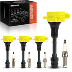 Set of 4 Ignition Coils & 4 Iridium Spark Plugs for Nissan Altima Sentra 