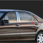 Luxury FX Chrome Pillar Post Trim 6pc for Mercedes S Class (2007–2013)