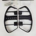 Burly Brand Black MX Style Serrated Edge Passenger Rear Floorboards for Harley (1993–2023)
