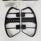 Burly Brand Black MX Style Serrated Edge Passenger Rear Floorboards for Harley (1993–2023)