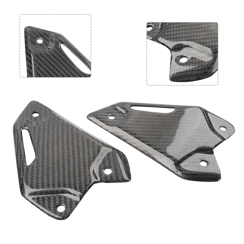 Footrest Plate Heel Guard for Kawasaki Z900 Z900SE (2017–2024) Carbon Fiber