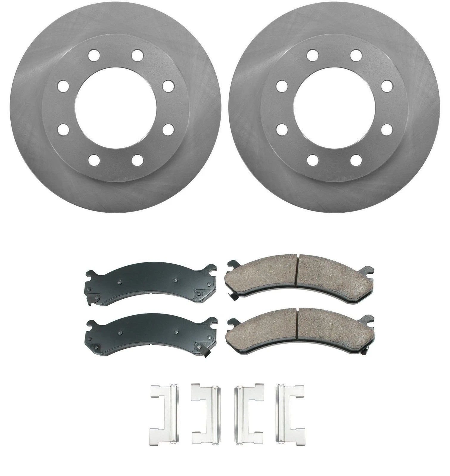 Front Brake Kit for Chevrolet GMC (ProACT Pads, 325mm, 8 Lugs)