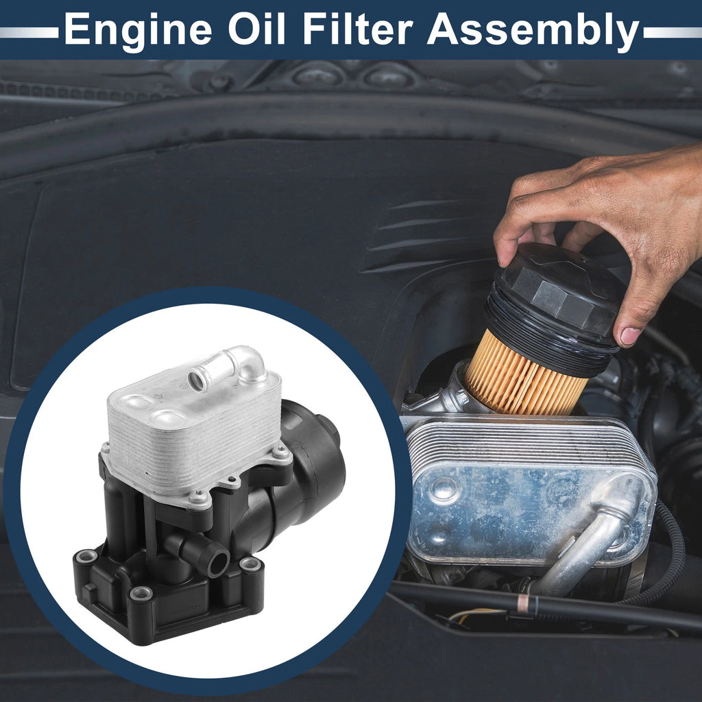Engine Oil Cooler Filter Housing with Seals for Audi A3 Q5 (2013–2020) No. 03L115389E