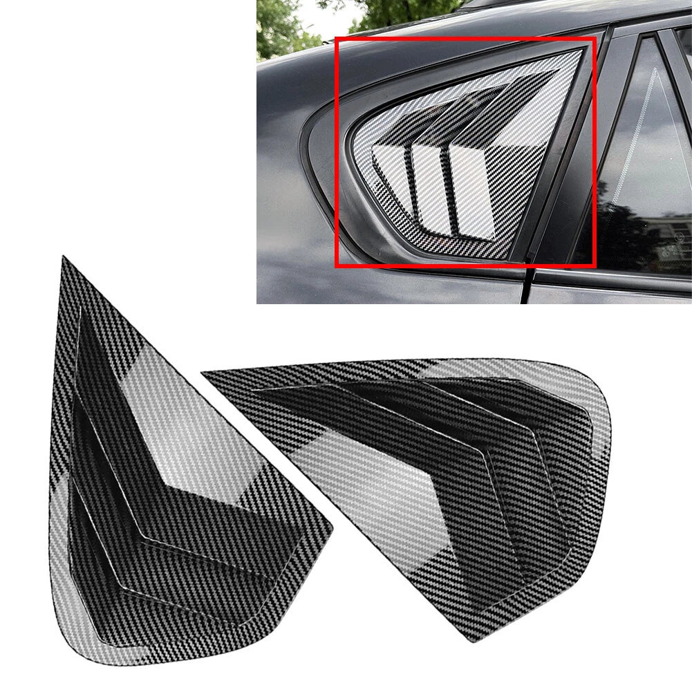 Carbon Fiber Look Rear Window Louver Trim for BMW X6 E71 E72 (2008–2014)