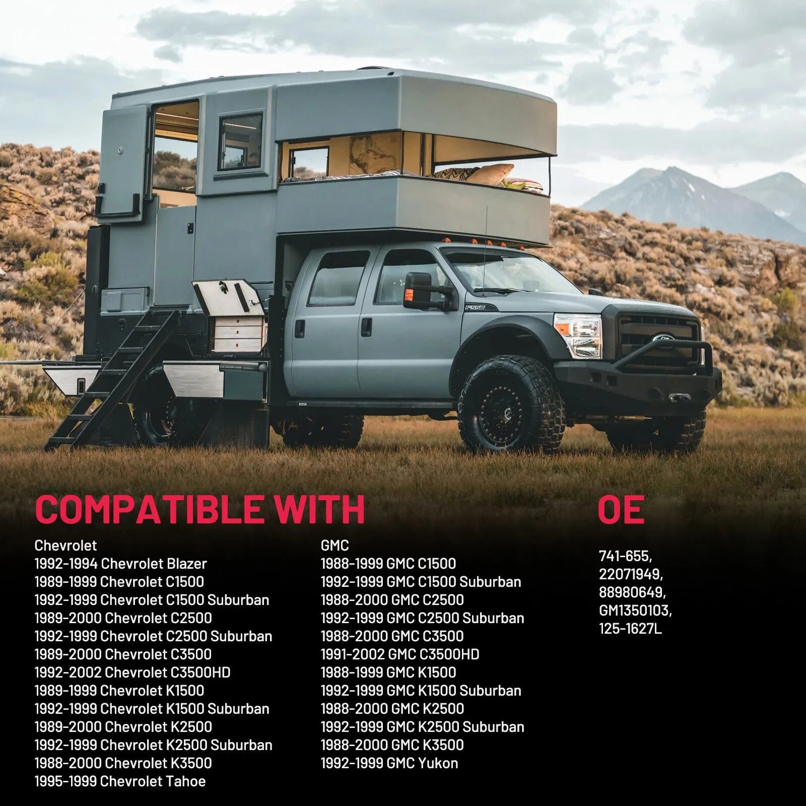 Power Window Regulator with Motor for Chevy GMC C K1500 (1995–2000)