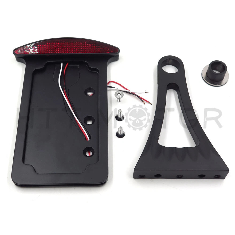 Side Mount License Plate Bracket w/ LED for Suzuki Kawasaki Yamaha