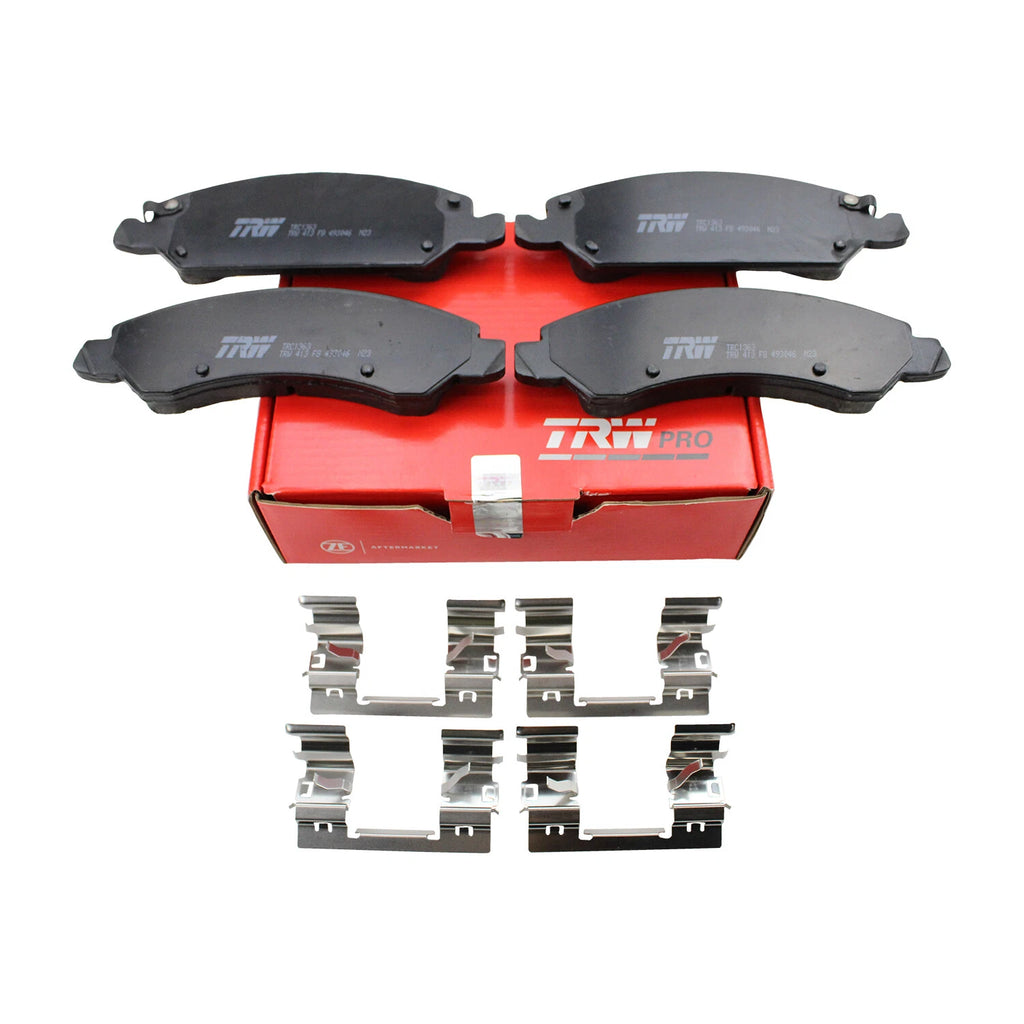 Set of 4 TRW Pro Ceramic Slotted Brake Pads for Cadillac Chevrolet GMC