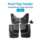 4X Splash Guard Mud Flap for Toyota Hiace H200 (2005–2019)