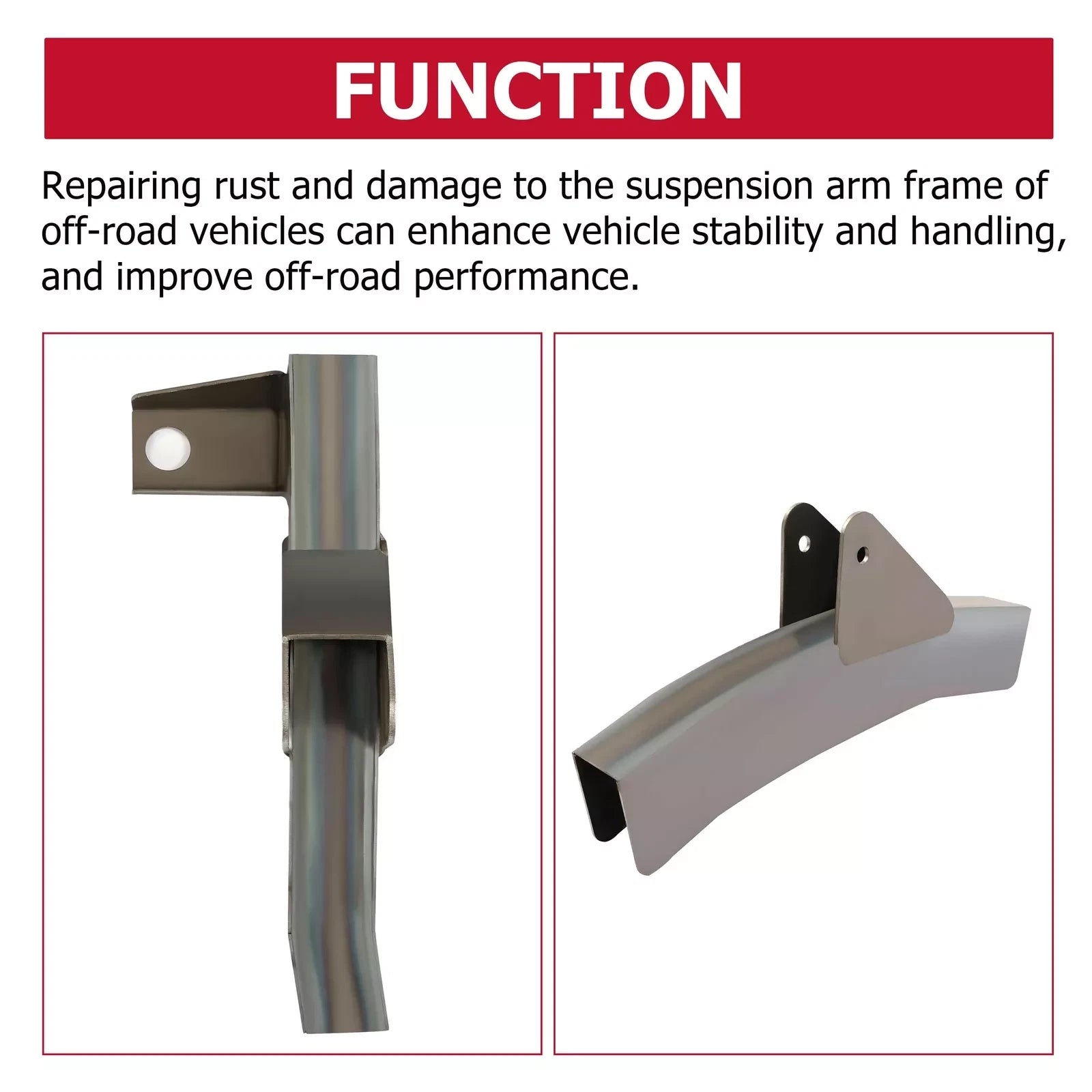 Front Left Driver Trail Control Arm Frame Rust Repair for Jeep Wrangler TJ (1997–2006)