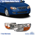 Headlight Assembly Set of 2 for Kia Spectra (2007–2009) with Bulb