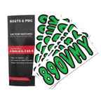 Set of 4 Green Decals A-Z & 0-9 for Boat Registration Stickers
