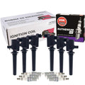 Set of 6 Ignition Coils & NGK Ruthenium HX Spark Plugs for Ford Mercury V6