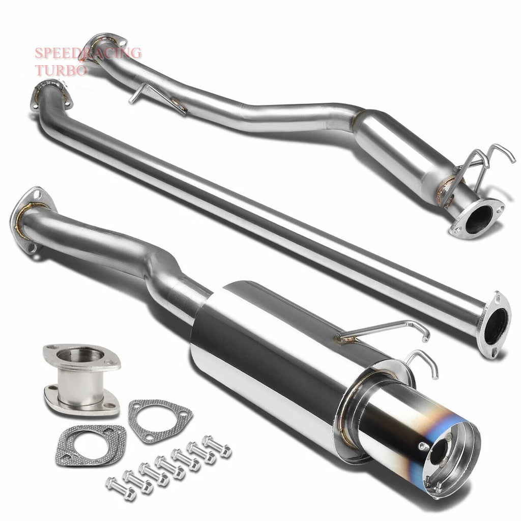 4" Round Burnt Muffler Tip for Honda Civic (2006–2011) T-304 Racing Catback