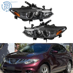 Set of 2 Halogen Headlights Assembly for Nissan Murano (2009–2014)