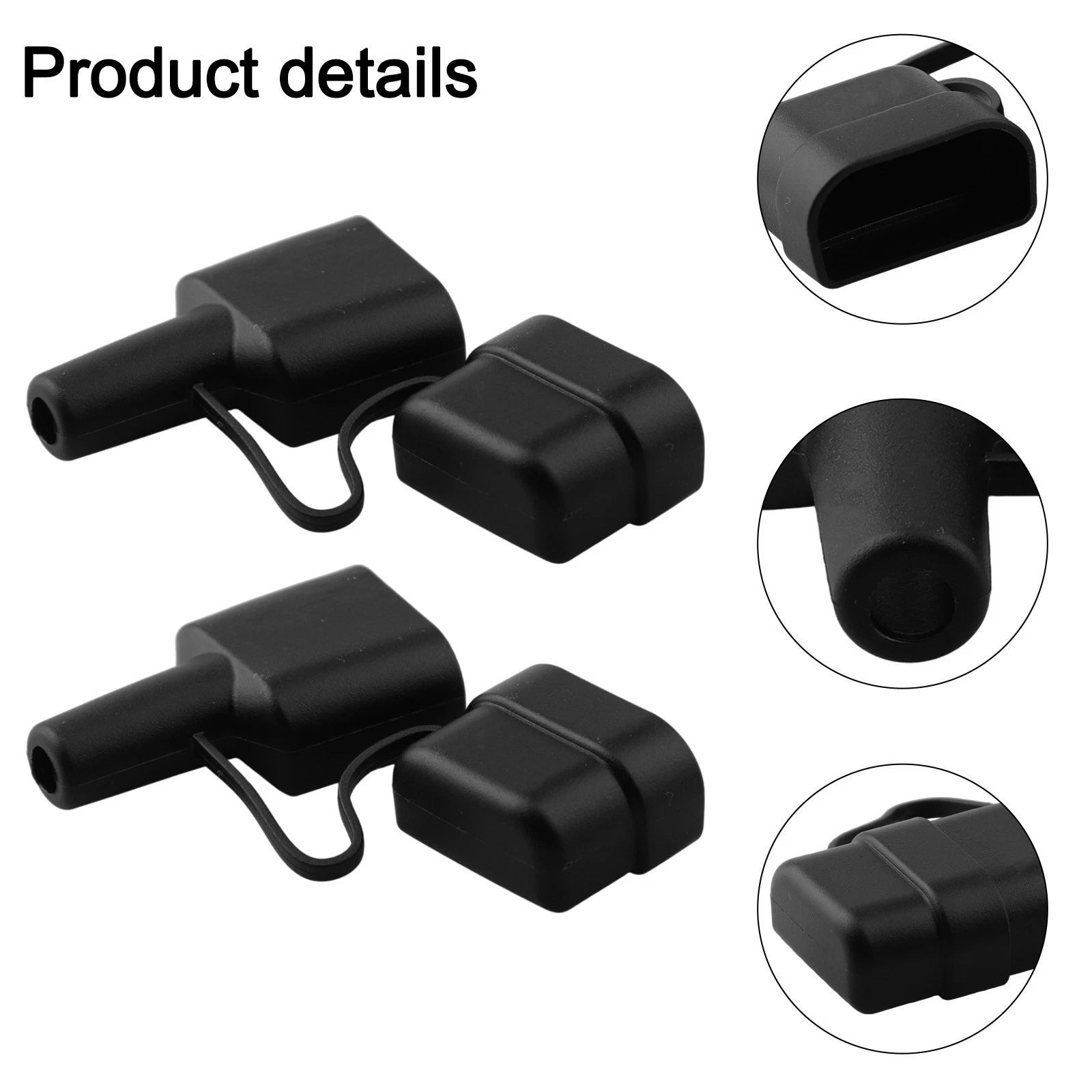 Anderson Plug Dust Cover Set of 2 for Cable Sheath 50A Waterproof Black/Rde
