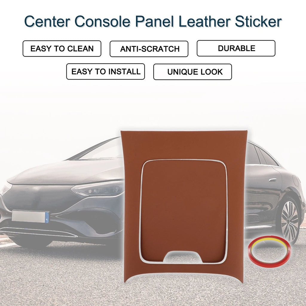 Set of 1 Center Console Panel Sticker for Mercedes-Benz EQE350 (2022–2024) Brown