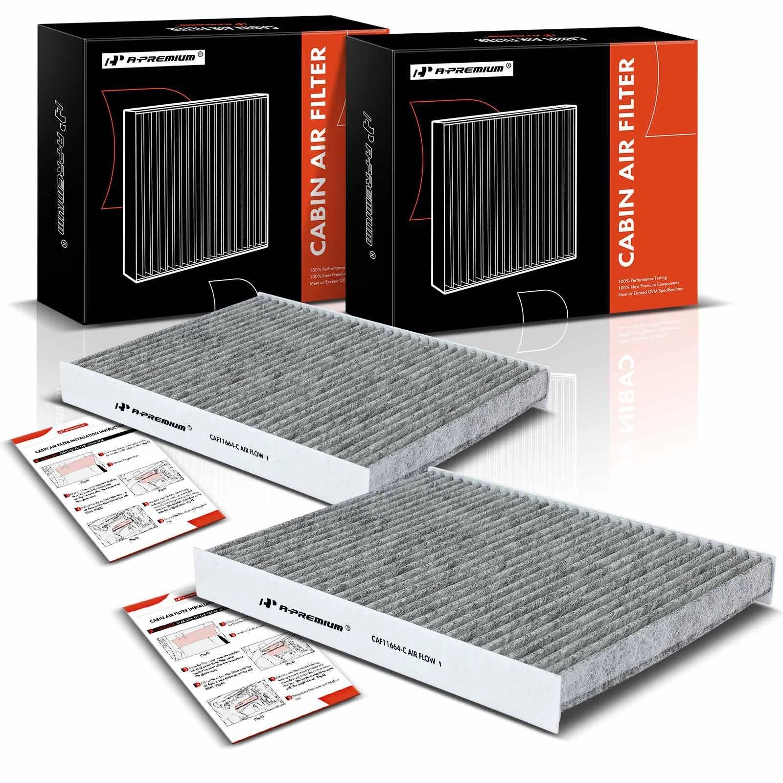 2X Activated Carbon Cabin Air Filter for Hyundai Kia Sorento (2011–2015)