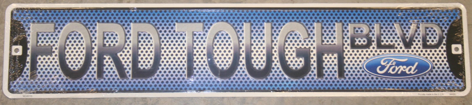 Road Sign Tag Plate for Ford Tough Blvd (24"x 5")