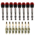 Set of 8 Ignition Coils & NGK Laser Platinum Spark Plugs for Audi R8 RS4 S5 (2007–2021)
