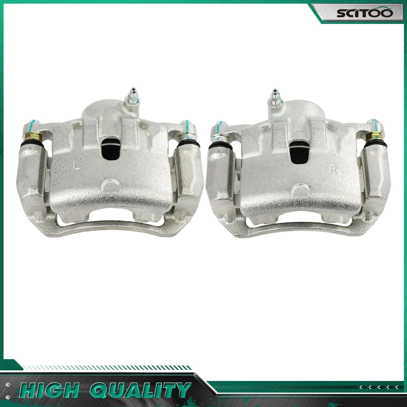 Front Brake Calipers w/ Bracket for Kia Forte (2014–2018)