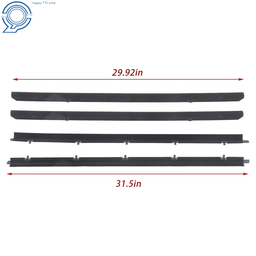Set of 4 Window Sweep Felts Weatherstrip for Chevy S10 (1982–1993)