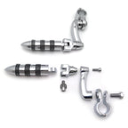 Chrome 1.25" Highway O Ring Foot Pegs for Harley Touring Road King