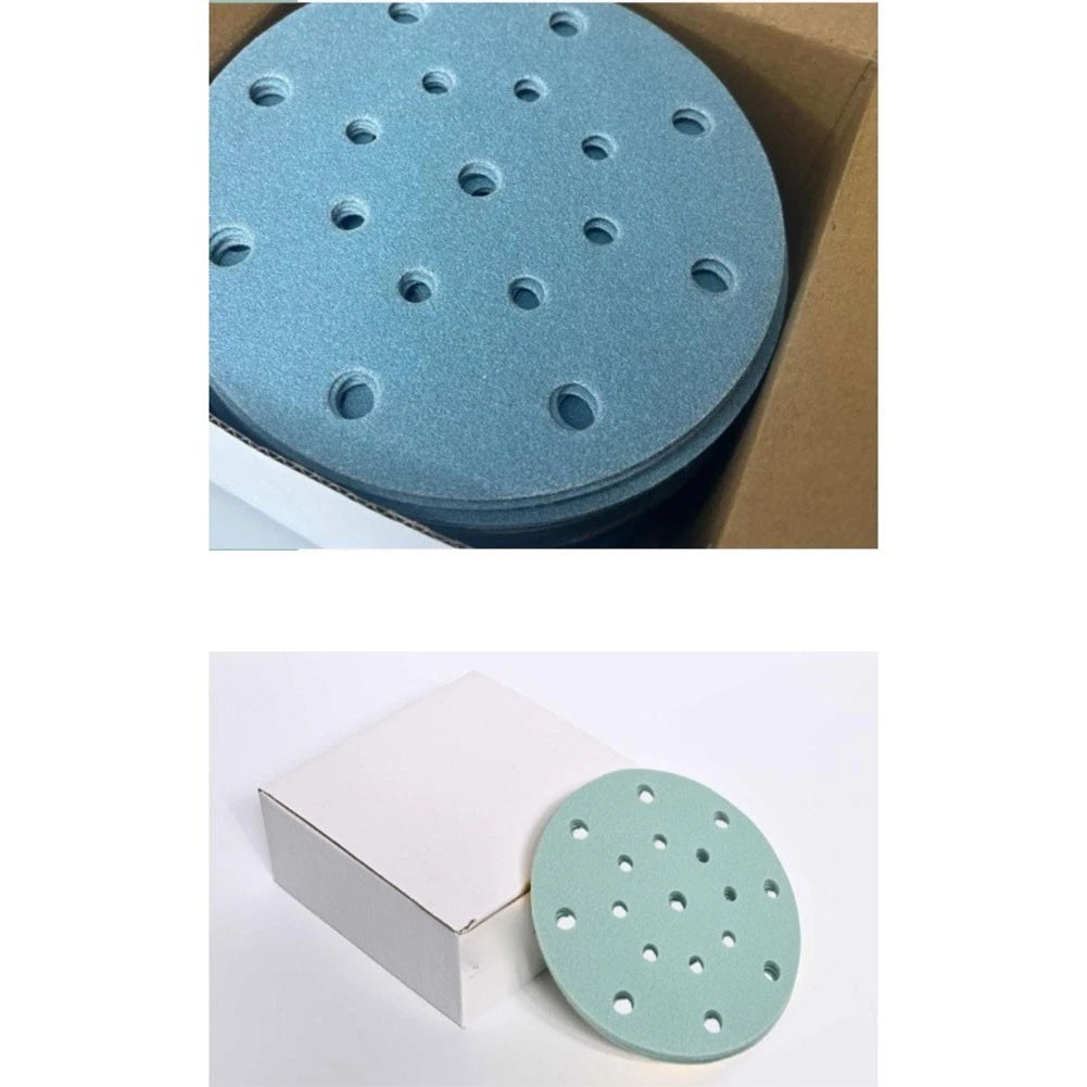 6 Inch Flocked Disc Sandpaper (17 Holes) for Vehicle Paint Scratch Repair