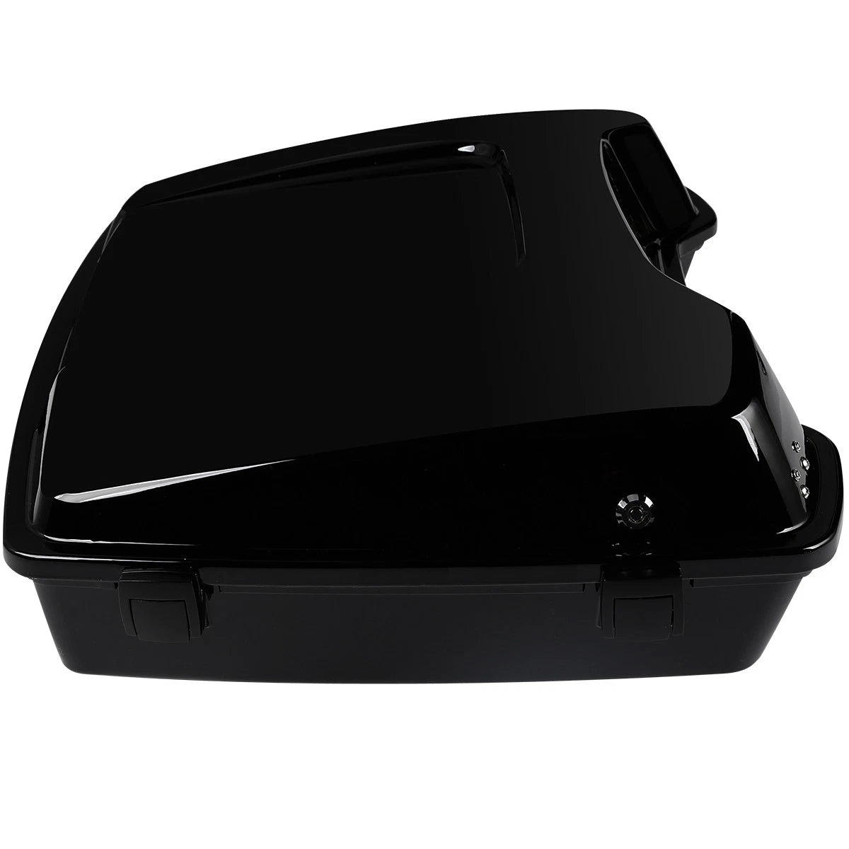 Black Razor Trunk with Latches for Harley Touring Road King Glide (1997–2013)