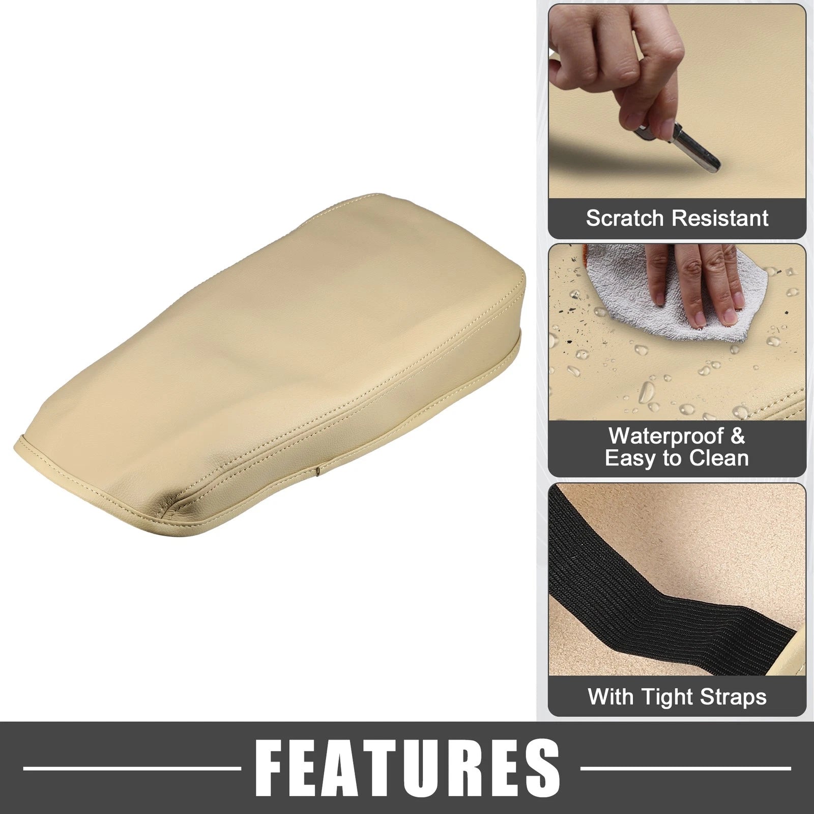 Center Console Armrest Seat Box Cover for Lexus ES330 ES350 (2005–2009) Beige