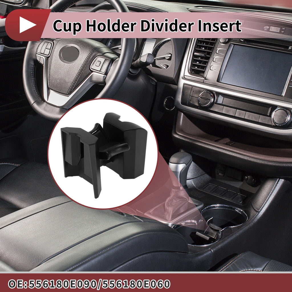 Cup Holder Divider Insert for Toyota Highlander (2008–2013) No. 556180E090/556180E060