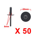 50Pcs Plastic Rivets Door Bumper Fastener Clip for BMW 